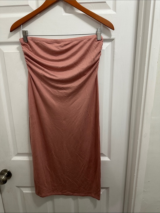 antistar Dresses & Skirts - Ruched Tube Midi Skirt in Dusty Rose